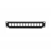 Patch panel Extralink 12-pordiline UTP 10-tolline metallkorpuses, must