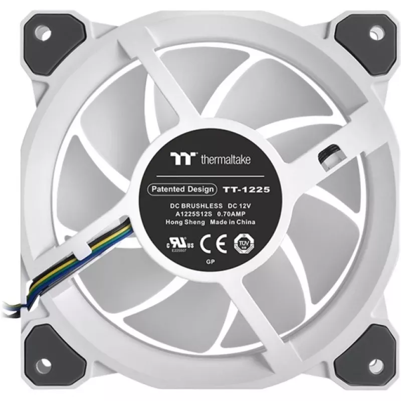 Thermaltake Riing Quad 12 ARGB 120 mm korpuse ventilaatorid, 3 tk, valge