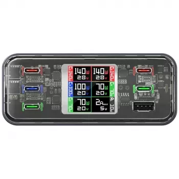 Laadimisjaam 360W 5xUSB-C + 1xUSB-A GaN