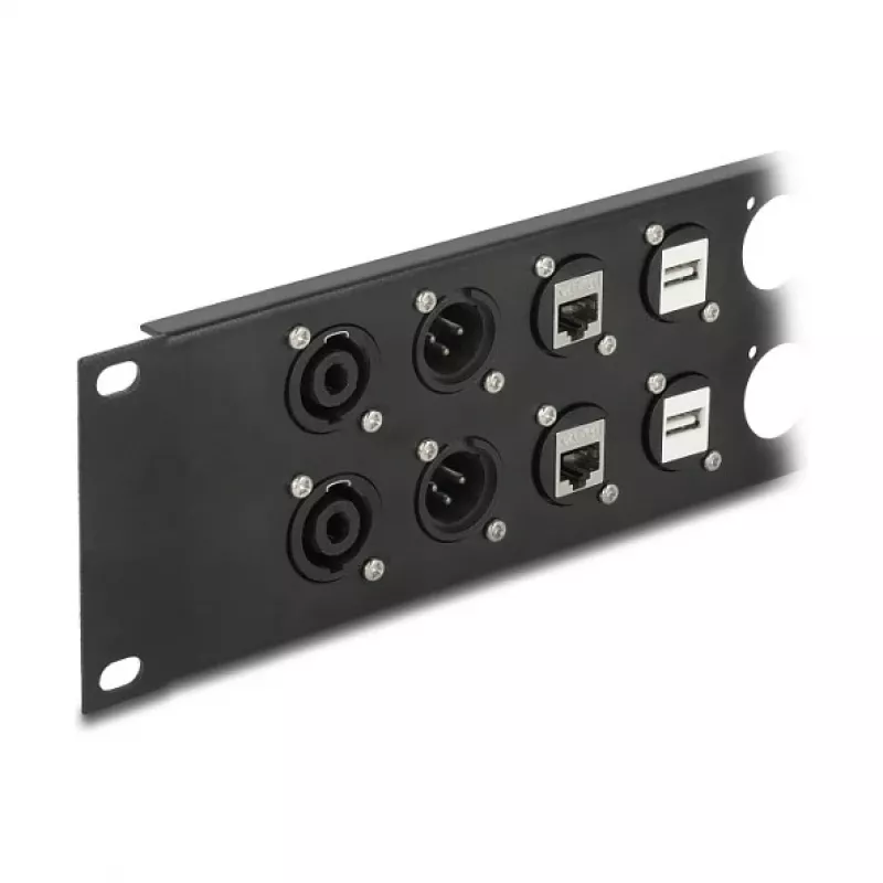 DeLOCK jaotuspaneli lisatarvik 88054 Rack mounting 2U Must