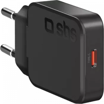 SBS PD reisilaadija UltraSlim 20W USB-C GaN must (TETRGAN1C20SLIM)