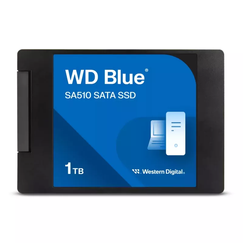 WD Sinine SA510 - SSD - 1 TB - sisemine - 2.5 (6,4 cm) - SATA 6 Gb/s (WDBB8H0010BNC-WRSN)