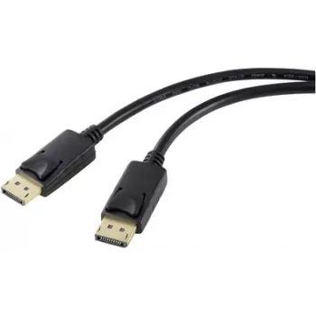 Renkforce DisplayPort-ühenduskaabel DisplayPort-pistik, DisplayPort-pistik 2,00 m Must RF-5245268 DisplayPort 1.2 DisplayPort-kaabel (RF-5245268)