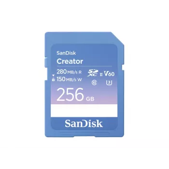 SanDisk Creator SD-mälukaart UHS-II 256GB, kiired edastuskiirused kuni 280 MB/s