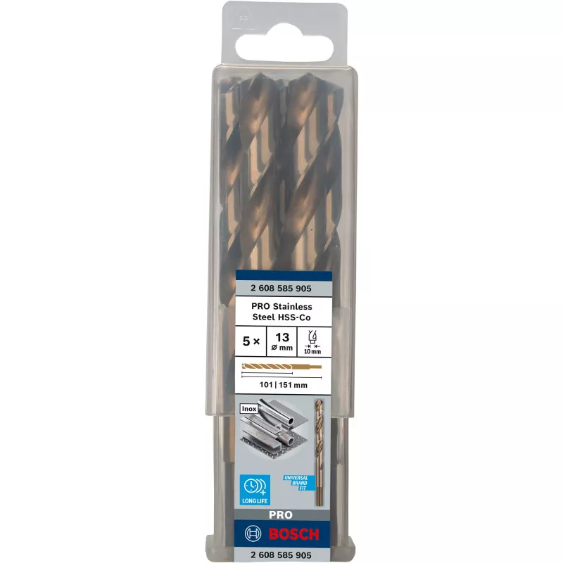 Puurtreppide komplekt Bosch HSS Cobalt 2608585905, 5 tk