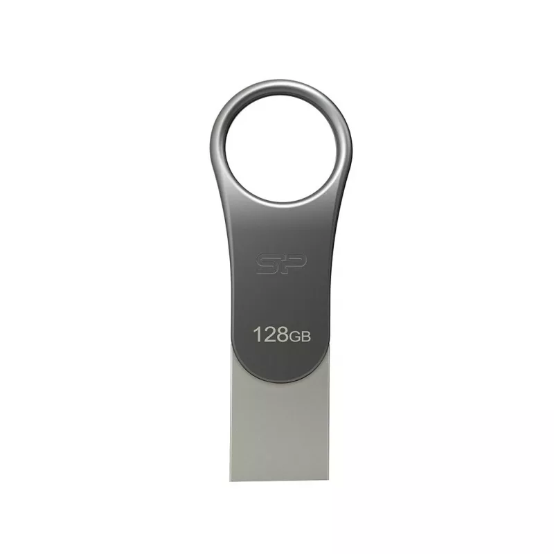 USB-mälupulk Silicon Power C80 128 GB USB 3.2 Gen 1 (Type-A / USB-C) titaan