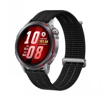 Nutikell HUAWEI GT Runner 2 — 1,32 tolli (3,35 cm) AMOLED 466×466, titaanist korpus, GPS, fluor elastomeerist must rihm