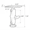 RAM Mounts mereelektroonika kinnitus RAM-111U, alumiinium, must