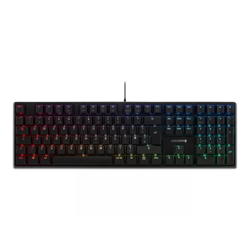 CHERRY G80-3000N RGB klaviatuur Universaalne USB AZERTY Prantsuse Must