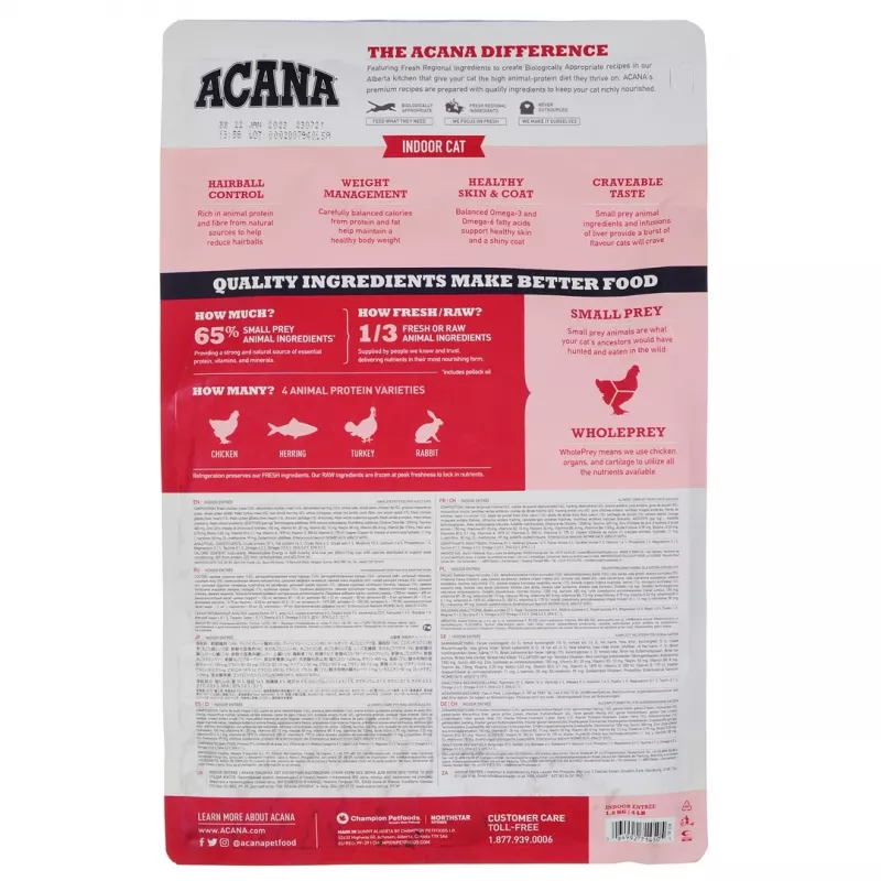 ACANA Indoor Entrée - kuiv kassitoit - 1,8 kg