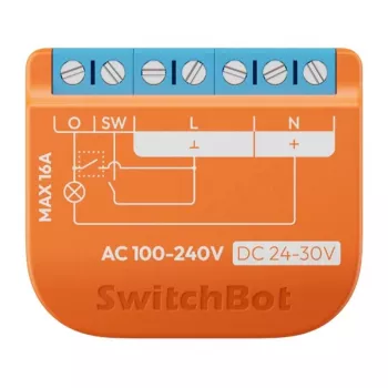 Smart SwitchBot releelüliti W5502310 — Wi‑Fi juhtimine energiakulu jälgimisega