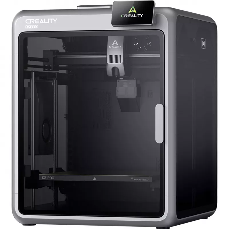 3D-printer Creality K2 Pro — ehitusmaht 300×300×400 mm, kahekordne Z-telg