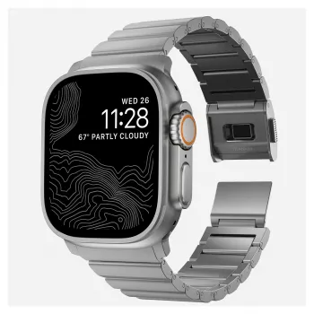 NOMAD Titanium Band for Apple Watch 46mm/49mm Hõbedane