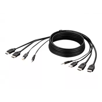 Belkin Secure KVM Combo kaabel - Video- / USB- / Audio-kaabel - TAA-vastav - USB, Mini-Pistik, HDMI (M)