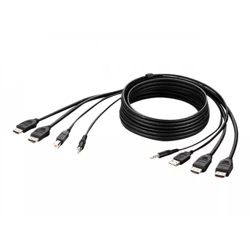 Belkin Secure KVM Combo kaabel - Video- / USB- / Audio-kaabel - TAA-vastav - USB, Mini-Pistik, HDMI (M)