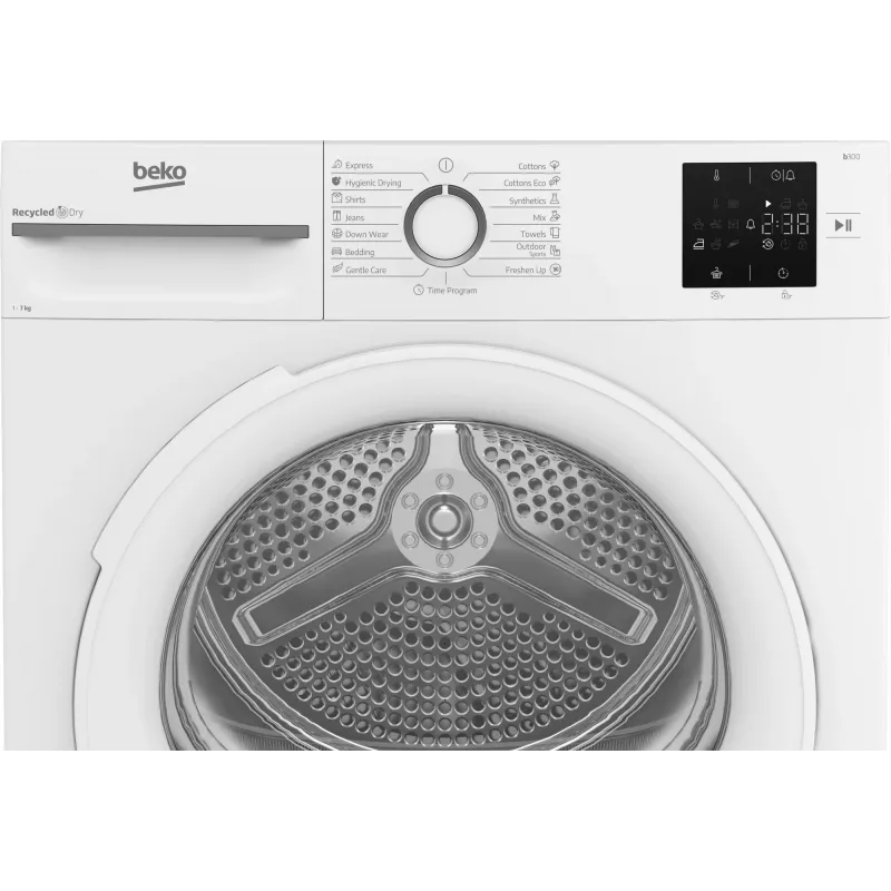 BEKO kuivati BM3T372E0W, 7 kg, energiaklass E, sügavus 54,5 cm