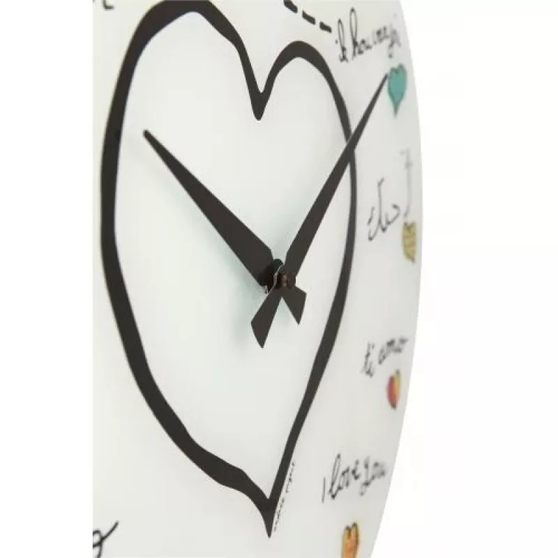 NeXtime kell 8030 Loving You, Ø43 cm, seinakell, valge/mitmevärviline