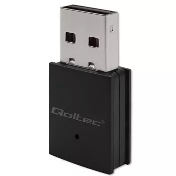 Juhtmevaba mini-USB Wi-Fi-adapter QOLTEC 57007 – üheribaline 2,4 GHz, kuni 150 Mbit/s, sisemine antenn