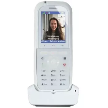 DECT-telefon agfeo DECT 77 IP — juhtmevaba VoIP-telefonitoru valjuhääldi, helistaja ID, ekraaniga (valge)