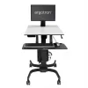 Ergotron WorkFit-C - Ühe monitoriga istu-seisa tööjaam - multimeediakäru - must - hall - 7,3 kg - 61 cm (24 tolli) - 75 x 75, 100 x 100 mm - 360°