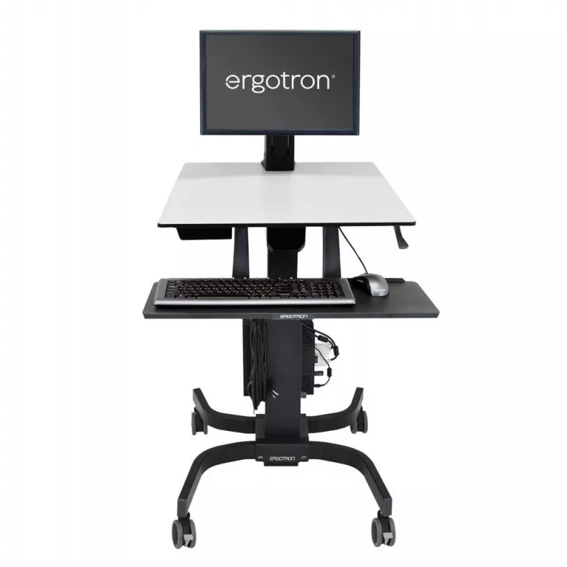 Ergotron WorkFit-C - Ühe monitoriga istu-seisa tööjaam - multimeediakäru - must - hall - 7,3 kg - 61 cm (24 tolli) - 75 x 75, 100 x 100 mm - 360°