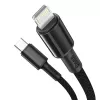 Baseus High Density põimitud kaabel USB-C kuni Lightning, PD, 20W, 1m (must)