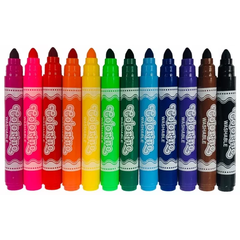Viltpliiatsid Colorino 42651PTR ümar ots 12 värvi komplekt