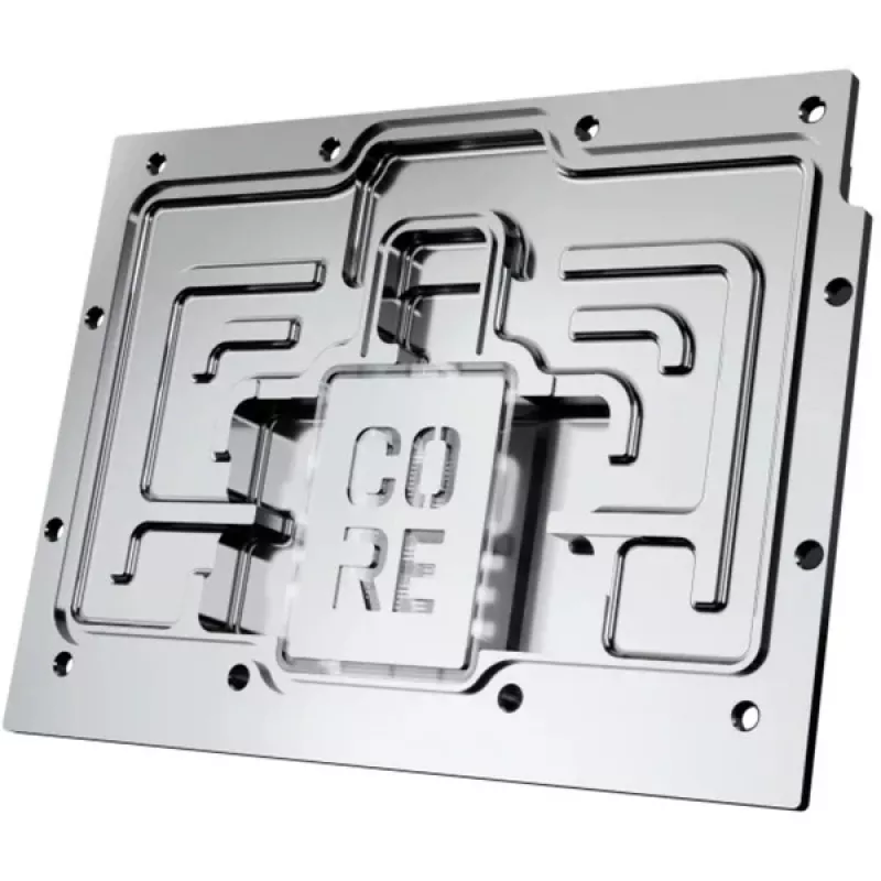 Graafikakaardi vesijahutusplokk Alphacool Core RX 9070 XT Hellhound+ Transparent Chrome tagaplaadiga