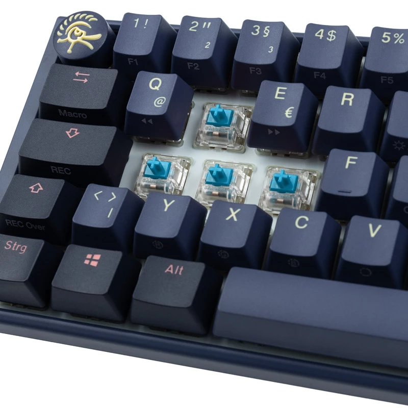 Ducky One 3 Mini klaviatuur mängimiseks USB sinine
