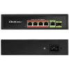 Ethernet PoE-lüliti QOLTEC 52296 — 4x RJ45 PoE-porti, 1x RJ45 üleslink