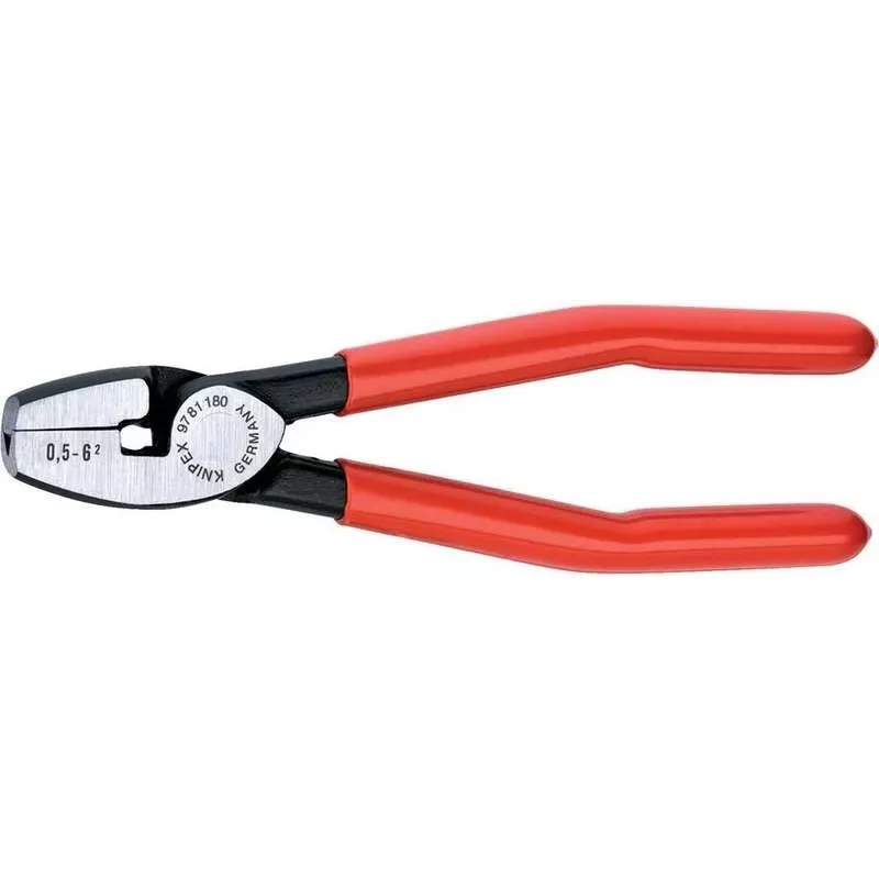 Knipex traadiotsa suruotsaga tangid p.180 mm 0,5-6,0 (AWG 20-10) mm polariseeritud plastikkattega