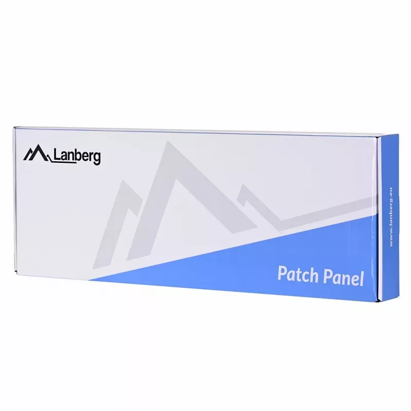Patch panel 1U LANBERG PPKS-1124-B, 24 porti, 1U, ABS, must, 482.6×44.5×154 mm