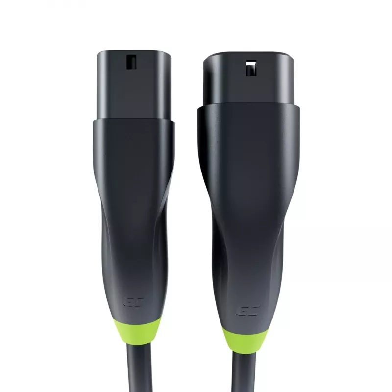 Laadimiskaabel roheline Cell EVKABGC03 — Type 2, 5 m, 11 kW, elektrisõidukitele