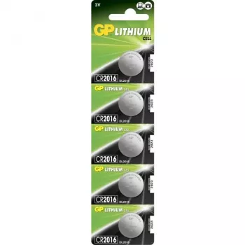 GP Batteries CR2016 liitiumelement – liitium – nööp-/müntpatarei – 3 V (060.2016C5)