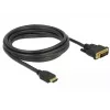 Video kaabli adapter DeLOCK 85655 3m HDMI tüüp A DVI Must