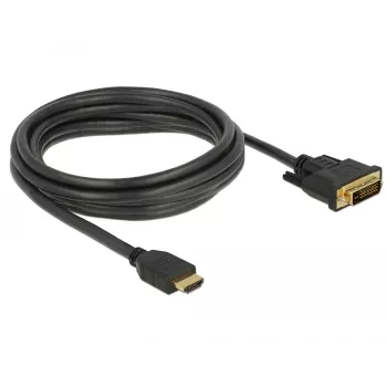 Video kaabli adapter DeLOCK 85655 3m HDMI tüüp A DVI Must
