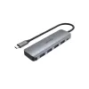 USB-hub Unitek P5+ — 5 porti (4 × USB 3.2 Gen 2 Type-A), USB 3.2 Gen 1 host, 5 Gbit/s, 10 W PD, alumiinium, hall