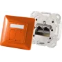 Socket-outlet 2 x RJ-45 ShiverPeaks S/CONN 74280-O Cat6a 500 MHz oranž metall matt