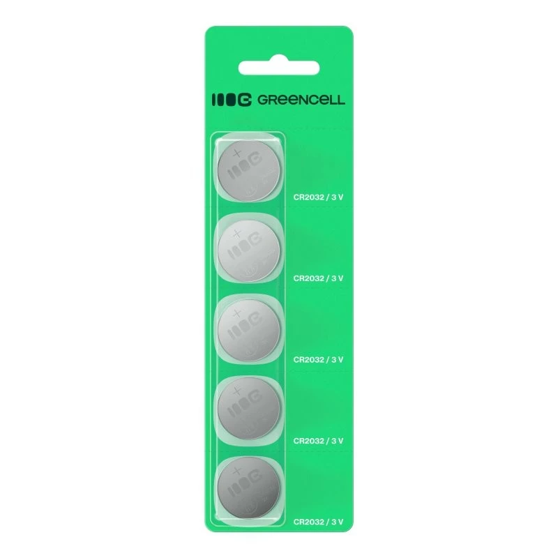 Patarei Green Cell CR2032 3V — 5 tk pakk