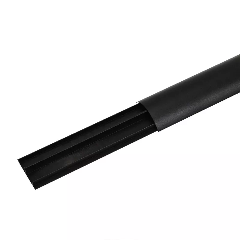 Alumiiniumist katmeliist MACLEAN MC-814 B must – kaablite korrastusliist