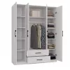 Topeshop ROMANA 160 BIEL KPLB bedroom wardrobe/closet 11 shelves 4 uks(s) valge