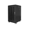 Eraldiseisev püstkapp LANBERG FF01-6822-23B 22U, 19-tollised siinid, 1159×600×800 mm, IP20, ratastel, võtmelukuga, must