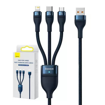 USB-kaabel Baseus CASS030003 1,2 m USB A USB C/Micro USB-A/Lightning sinine