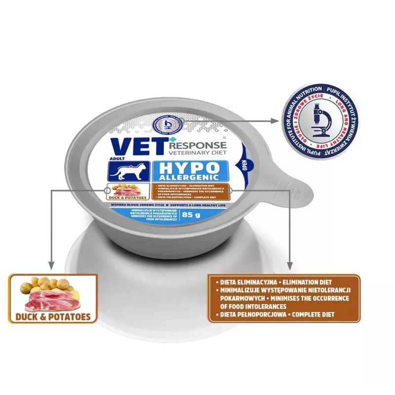 VET RESPONSE Hypoallergiline Part - märg kassitoit - 85g
