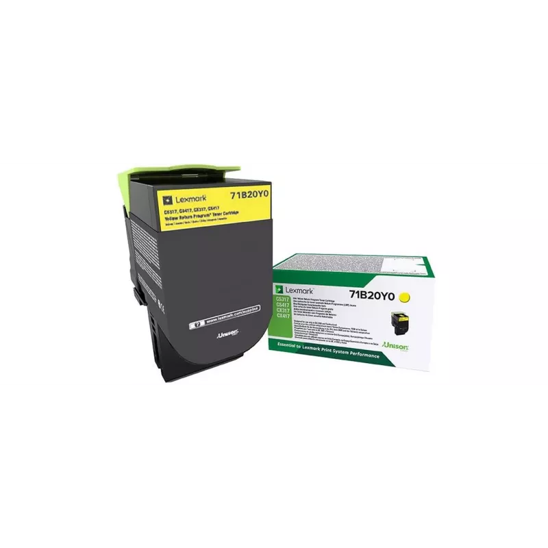 Toonerikassett Lexmark 71B20Y0 2300 lehekülge Kollane