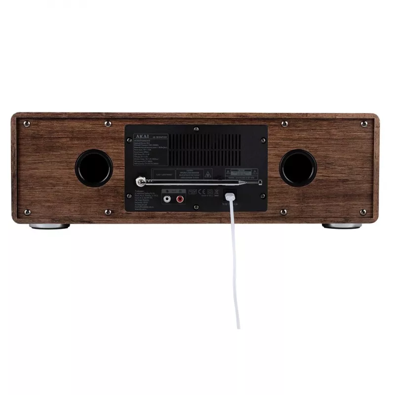Mikro hi-fi süsteem AKAI AM-100 RHAPSODY — kompaktne audio minisüsteem integreeritud võimendi ja CD/USB taasesitusega