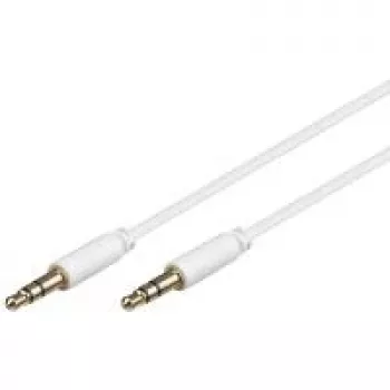 Wentronic Goobay 3,5 mm pistikühenduskaabel, valge, 2 m - jack 3,5 mm pistik (3-kontaktiline, stereo) > jack 3,5 mm pistik (3-kontaktiline, stereo) (69113)