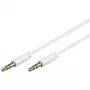 Wentronic Goobay 3,5 mm pistikühenduskaabel, valge, 2 m - jack 3,5 mm pistik (3-kontaktiline, stereo) > jack 3,5 mm pistik (3-kontaktiline, stereo) (69113)