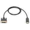 ASM AK-340301-030-S ASSMANN Kaabel Displayport 1.1a lukuga Type DP/DVI-D (24+1) M/M Must 3m
