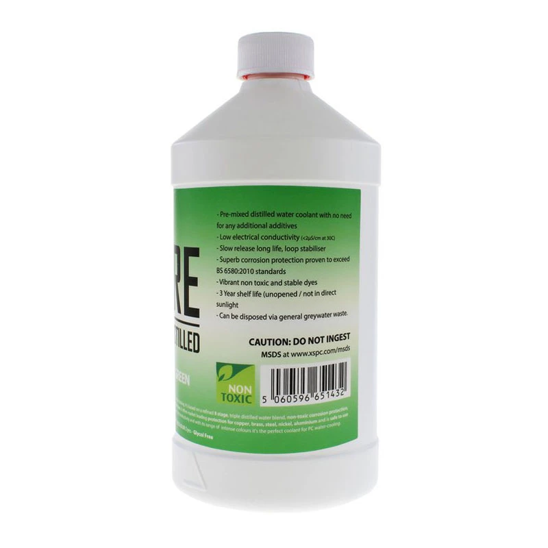 Jahutusvedelik XSPC Pure Coolant 1 L, roheline UV-reaktiivne, arvuti vedelikjahutussüsteemidele
